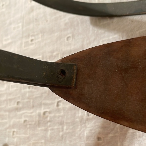 Vintage Wooden Green Painted Metal Quality Sled - Picture 8 of 9